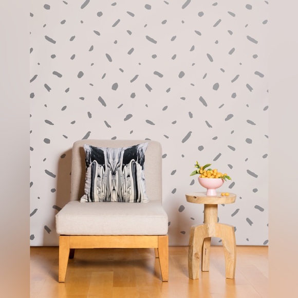 2 rolls Juju Papers PAS DE TROIS - GUNMETAL ON BLUSH - RESIDENTIAL WALLPAPER